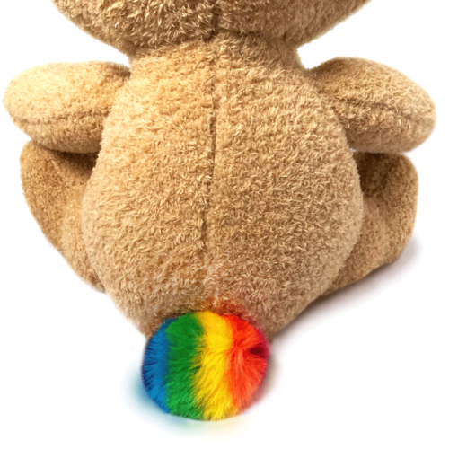 LGBTQ Brave Bear Rainbow Tail